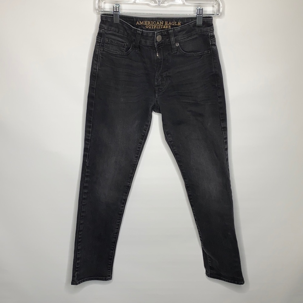 American Eagle Black 360 Ex. Flex Slim Jeans 26x28